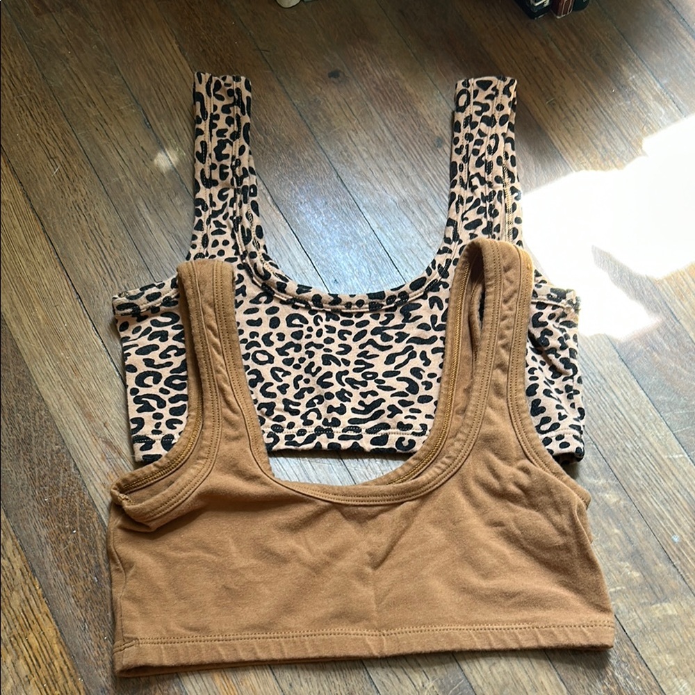 ARQ Wide Strap Bra Bundle in Toffee & Leopard